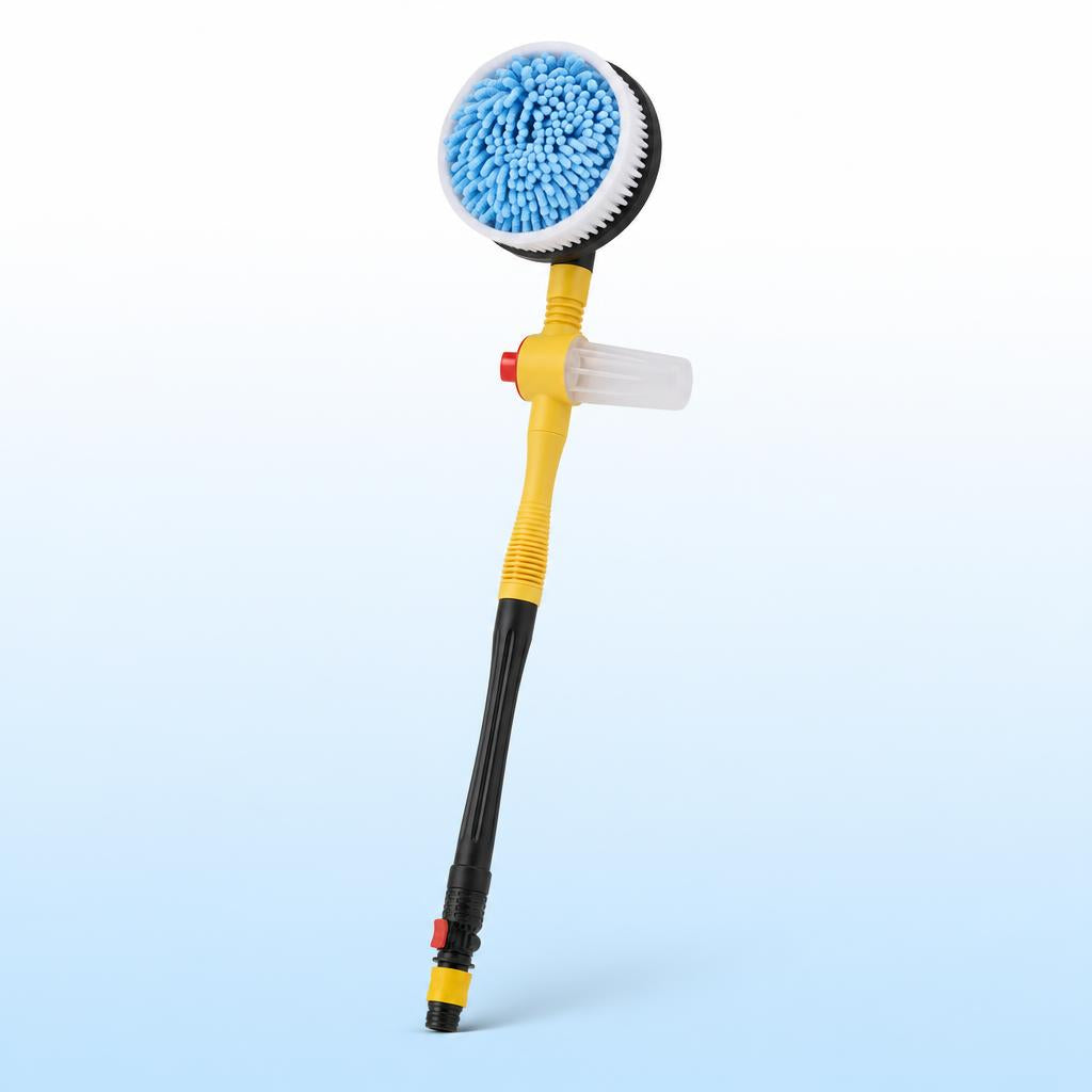 SpinWash Pro water-powered car wash brush, studio shot